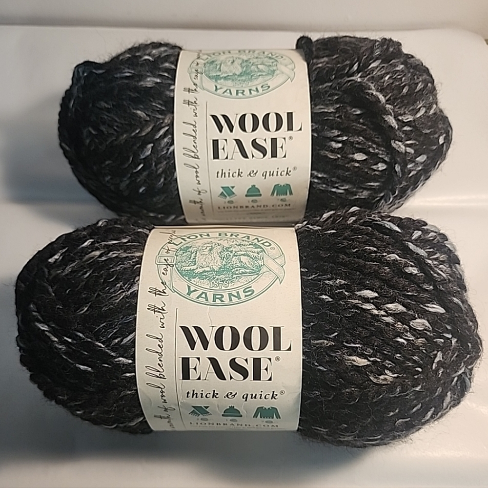 Lion Brand 2 Skeins 640-534 Wool Ease Thick & Quick Super Bulky Yarn Metropolis